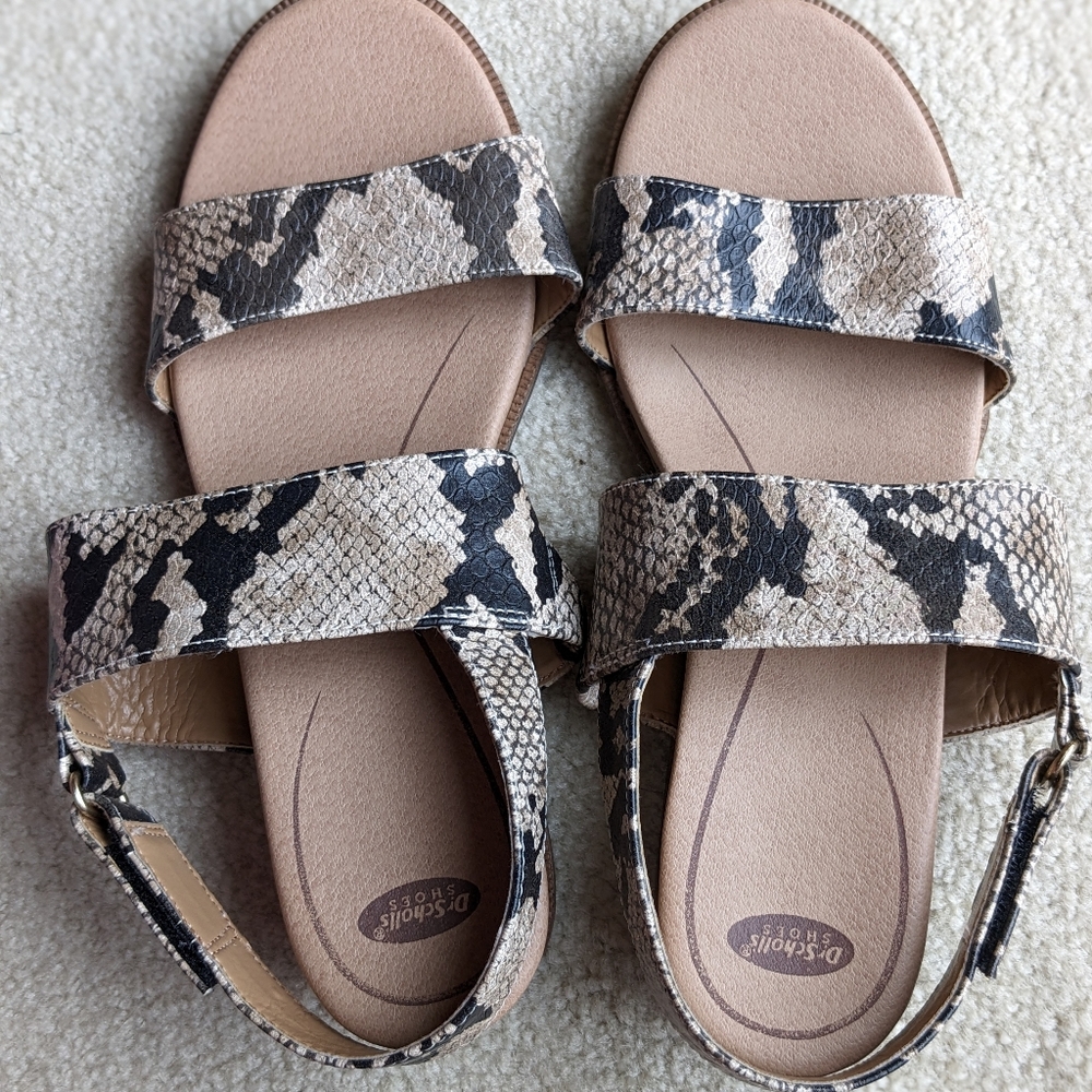 DR. SCHOLL’S Freeform Snakeskin Strap Sandals Women’s US 7.5M, EUC!!! - Picture 2 of 11